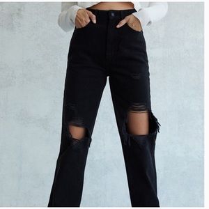 Pacsun ripped black 90s boyfriend jeans